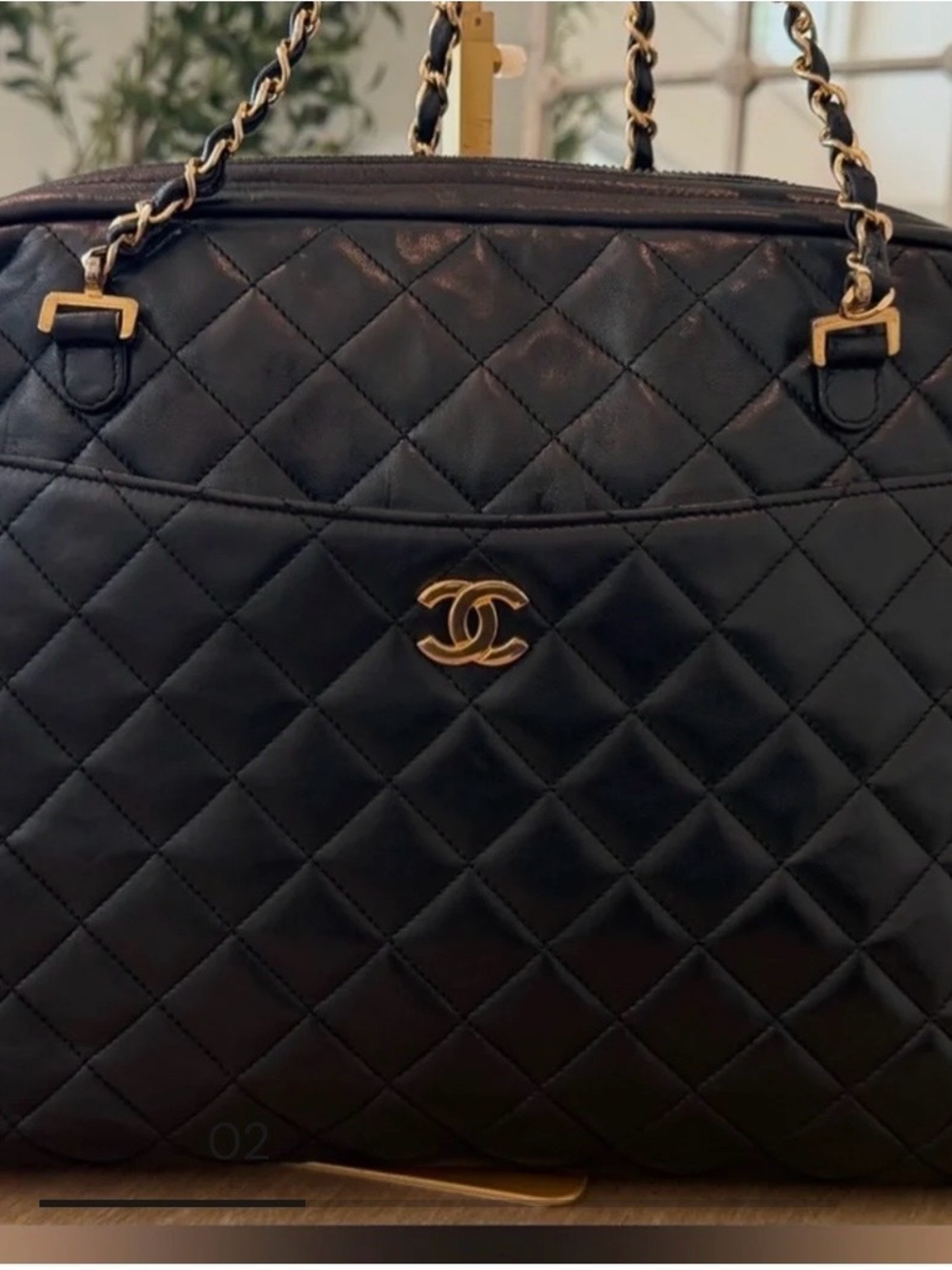 CHANEL Black Large Quilted Leather Tote with Gold CC Hardware - AUTHENTIC ⭐️